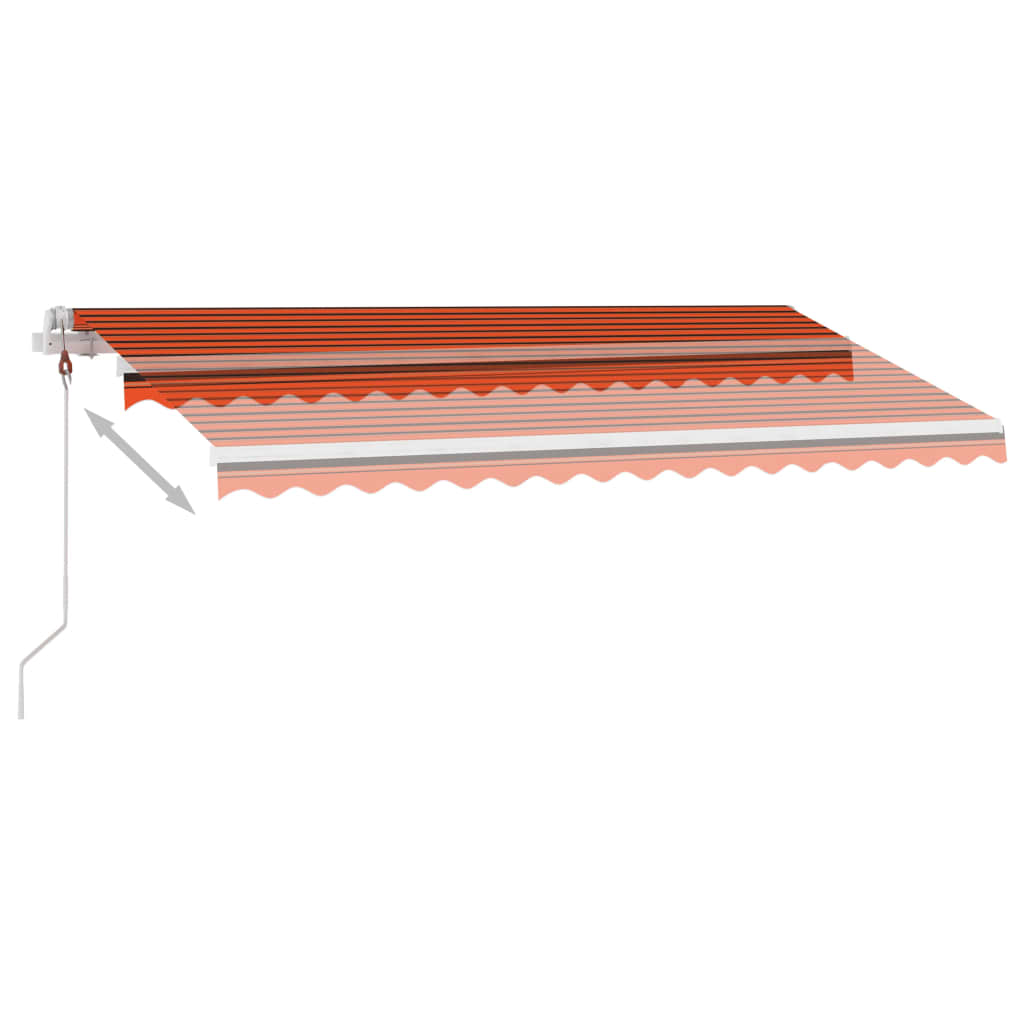 Auvent autoportant automatique 450x300 cm orange marron