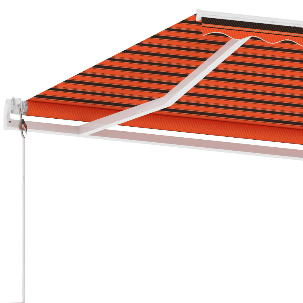 Auvent autoportant automatique 450x300 cm orange marron