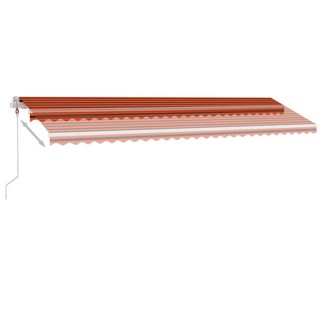 Auvent autoportant automatique 450x300 cm orange marron