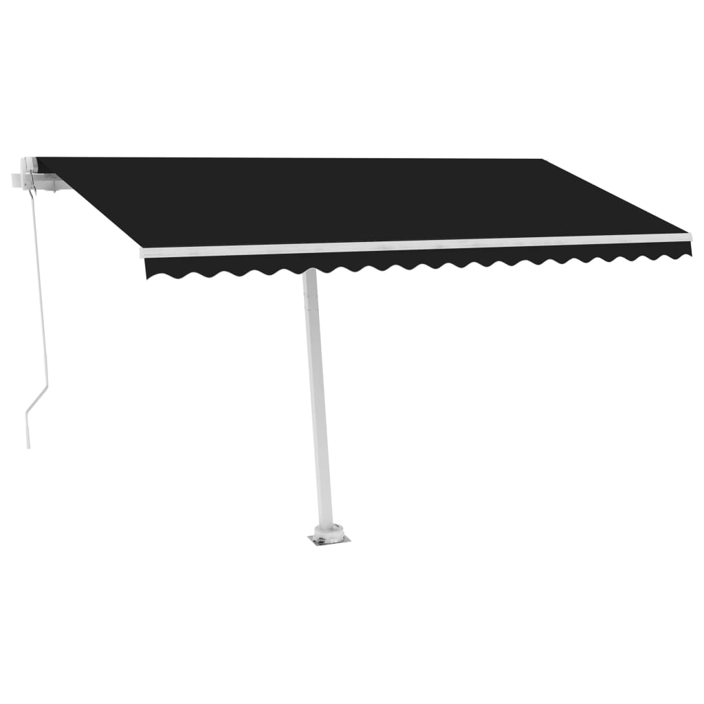 Store banne extensible manuellement avec LED 400x350 cm crème