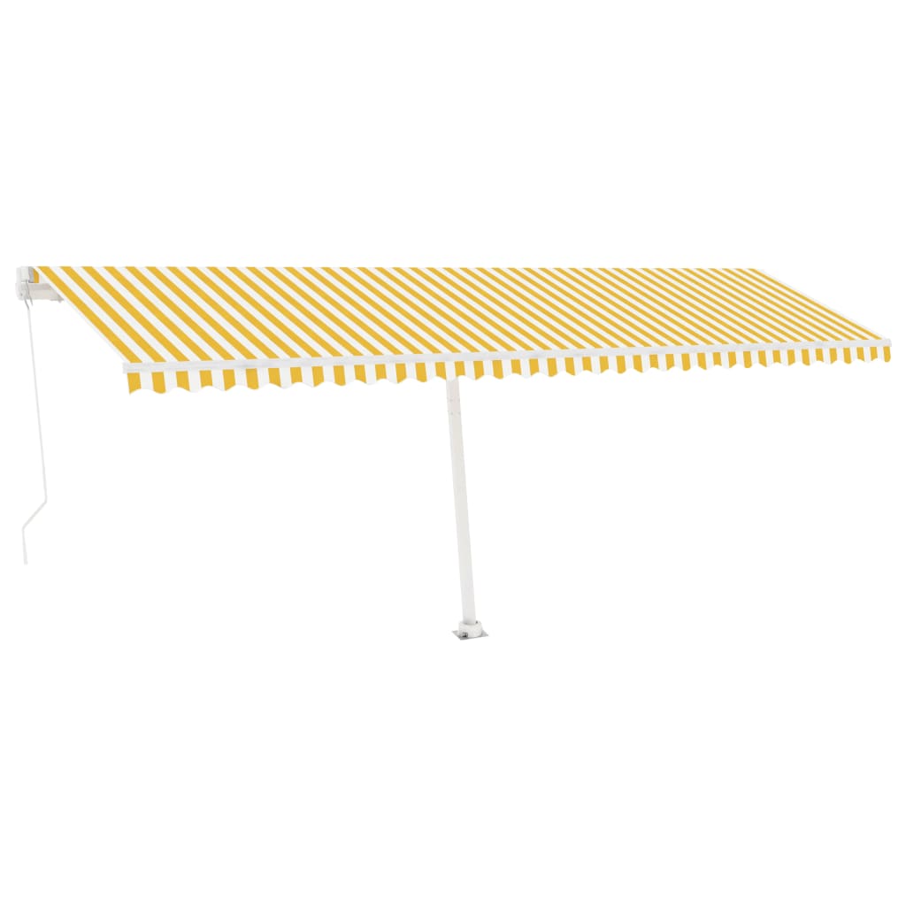 Store banne extensible manuellement avec LED 400x350 cm crème