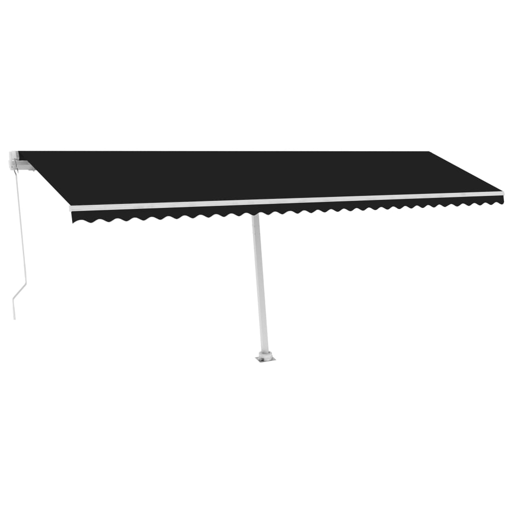 Store banne extensible manuellement avec LED 400x350 cm crème