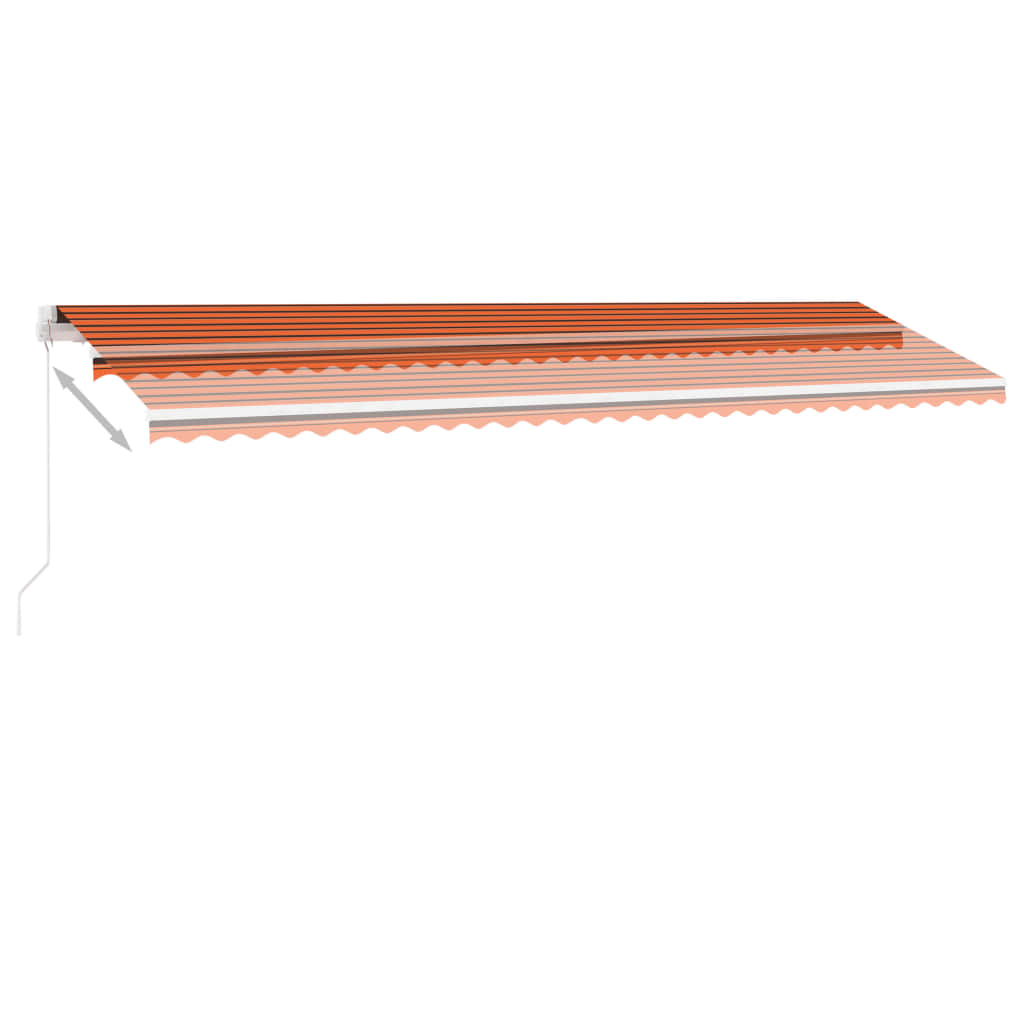 Store banne extensible manuellement avec LED 400x350 cm crème