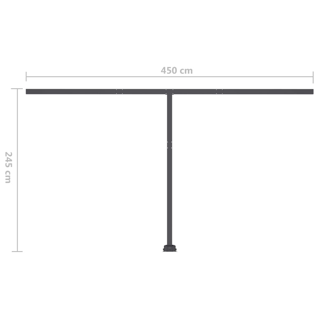 Luifel vrijstaand handmatig uittrekbaar 400x300 cm