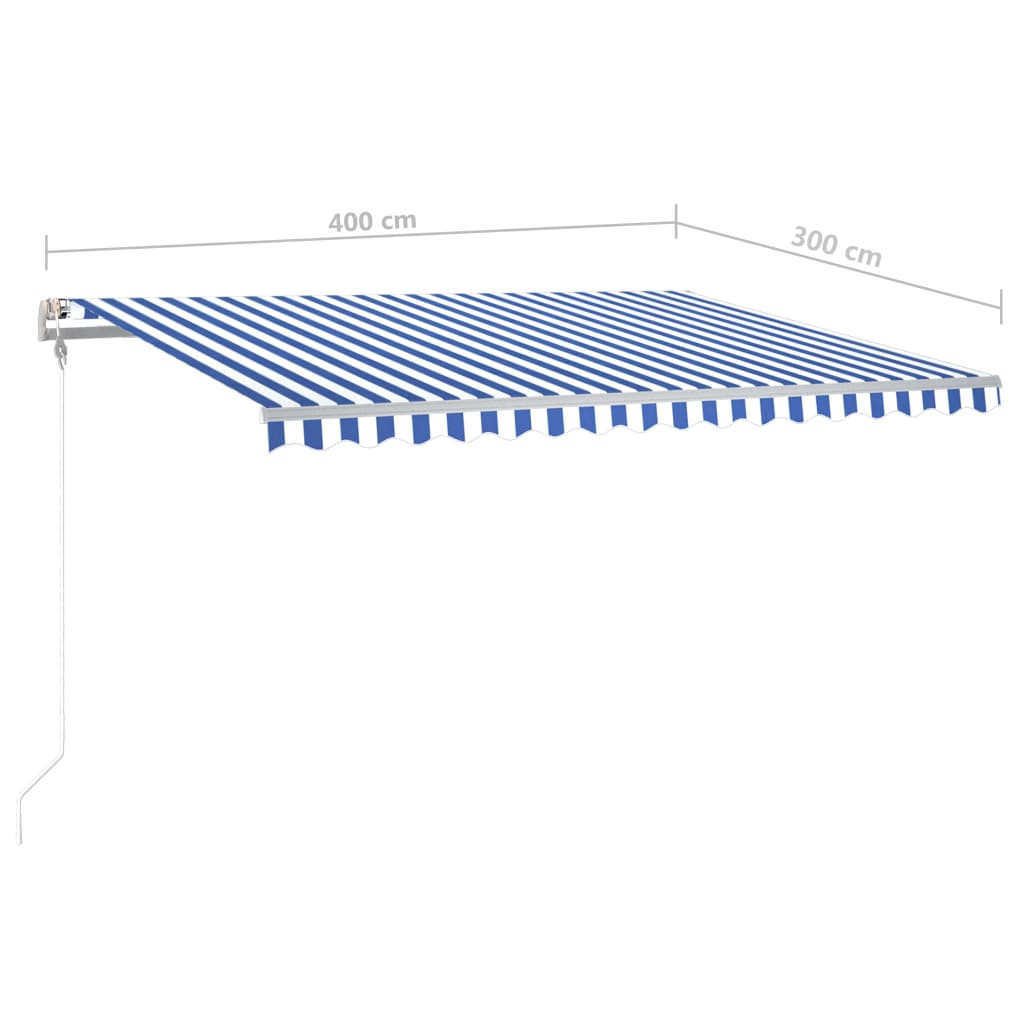 Luifel handmatig uittrekbaar met LED 3x2,5 m