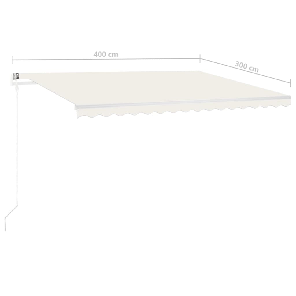 Luifel handmatig uittrekbaar met LED 3x2,5 m