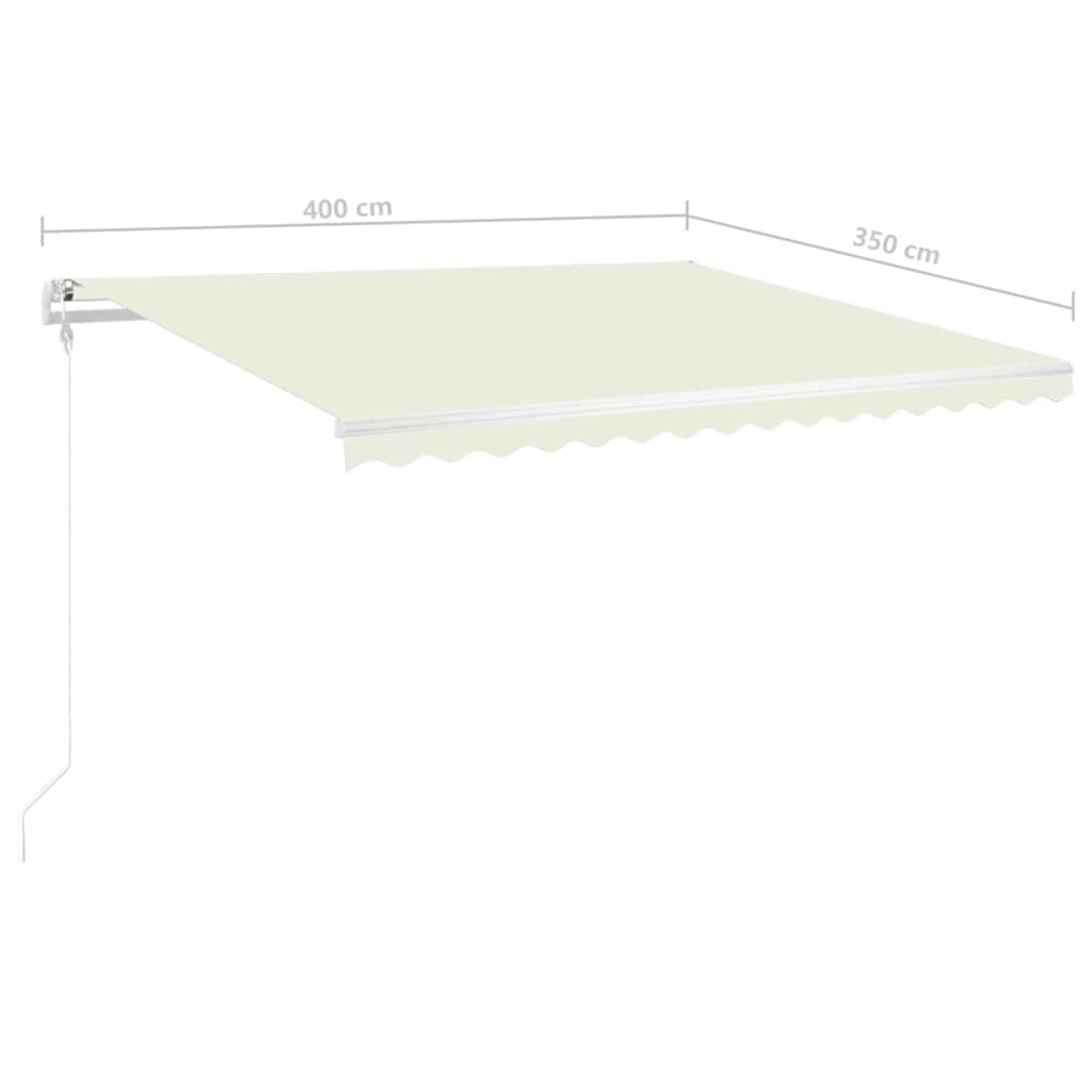 Luifel handmatig uittrekbaar met LED 4x3,5 m