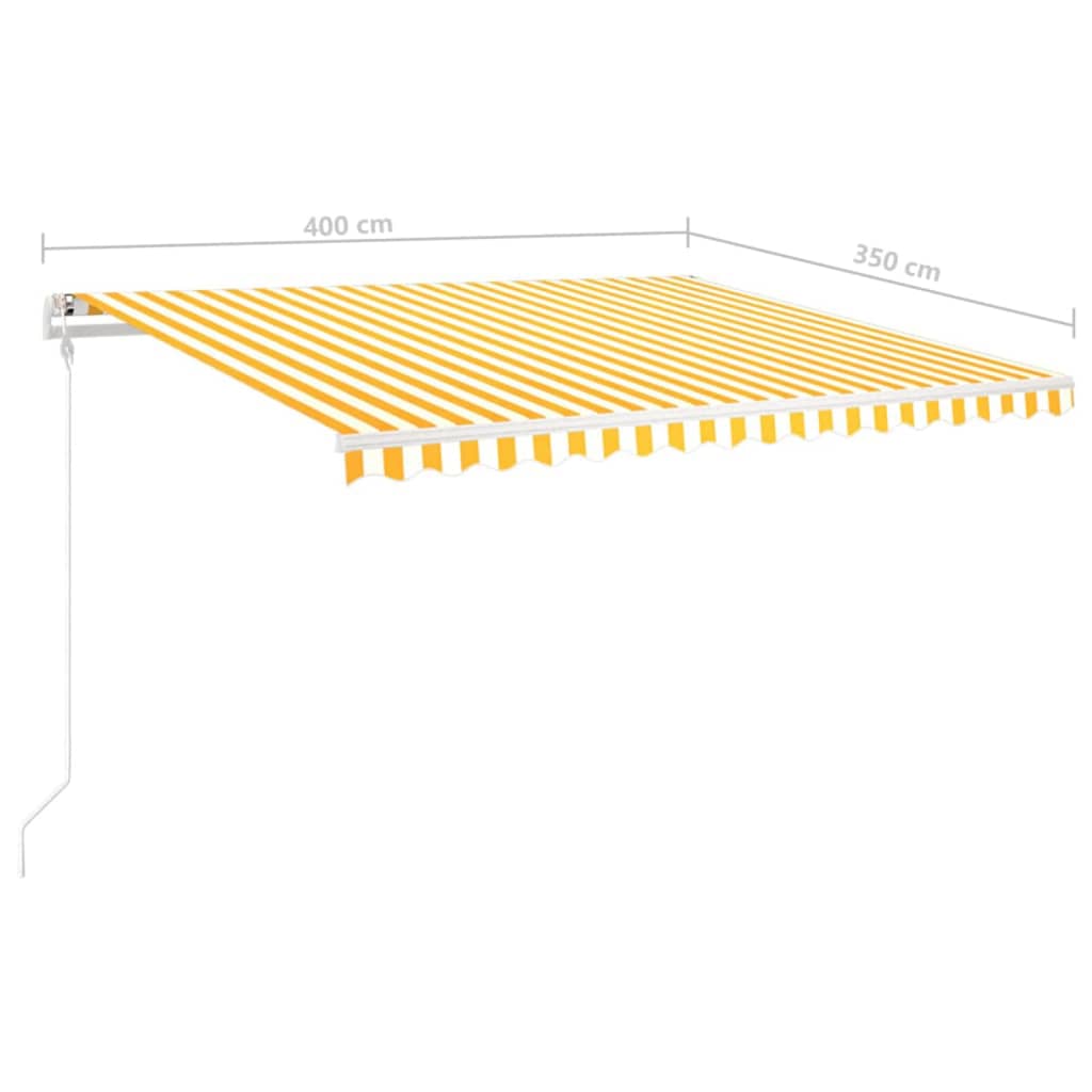 Luifel handmatig uittrekbaar met LED 3x2,5 m