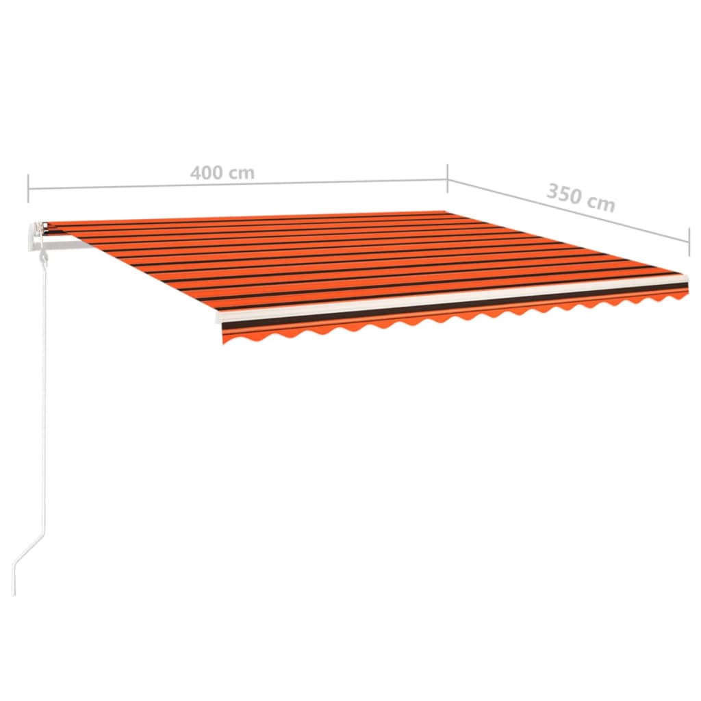 Luifel handmatig uittrekbaar met LED 3x2,5 m