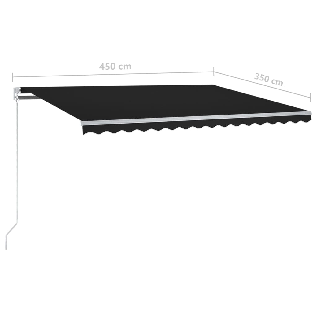 Luifel automatisch met LED windsensor 5x3,5 m crèmekleurig