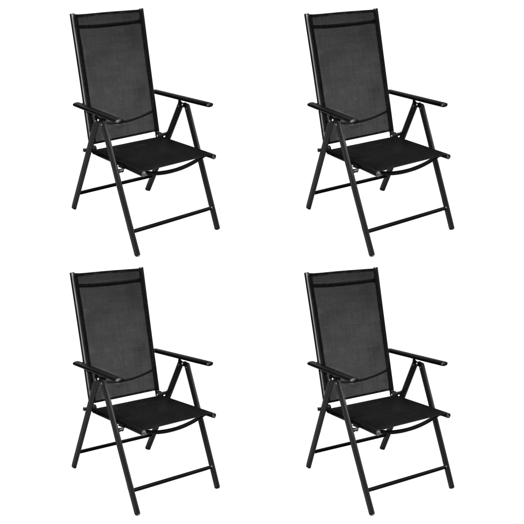 Ensemble de jardin 5 pièces aluminium noir