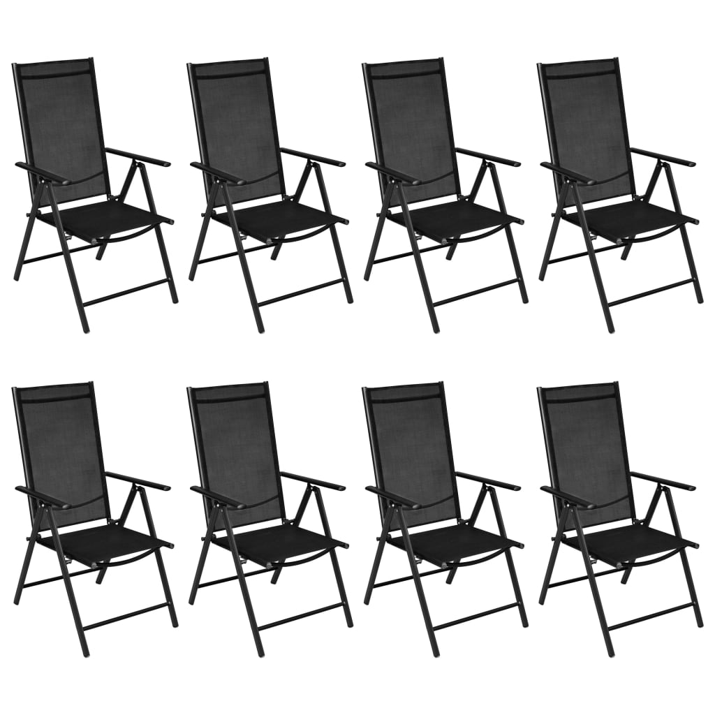 Ensemble de jardin 5 pièces aluminium noir