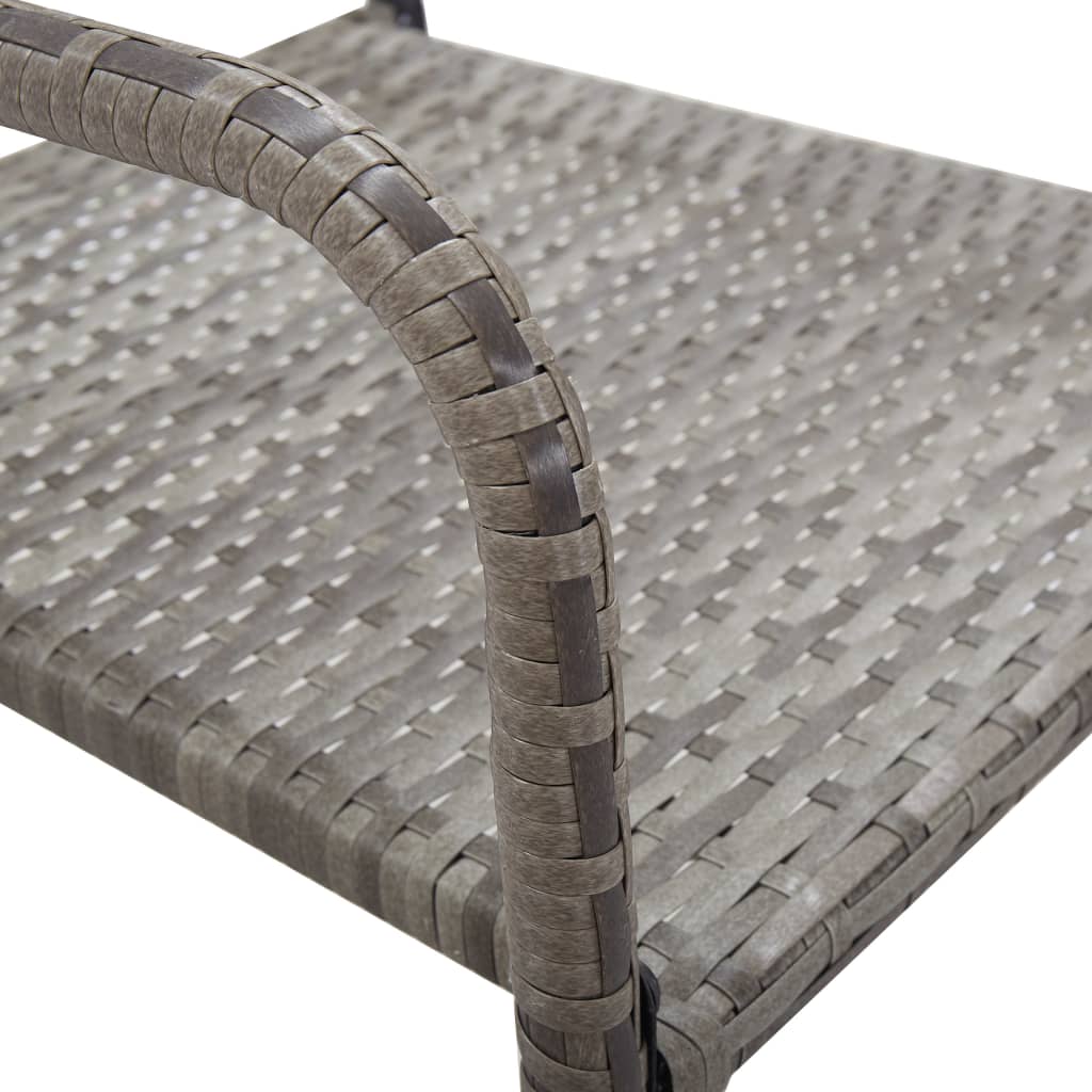 7-delige Tuinset poly rattan antracietkleurig