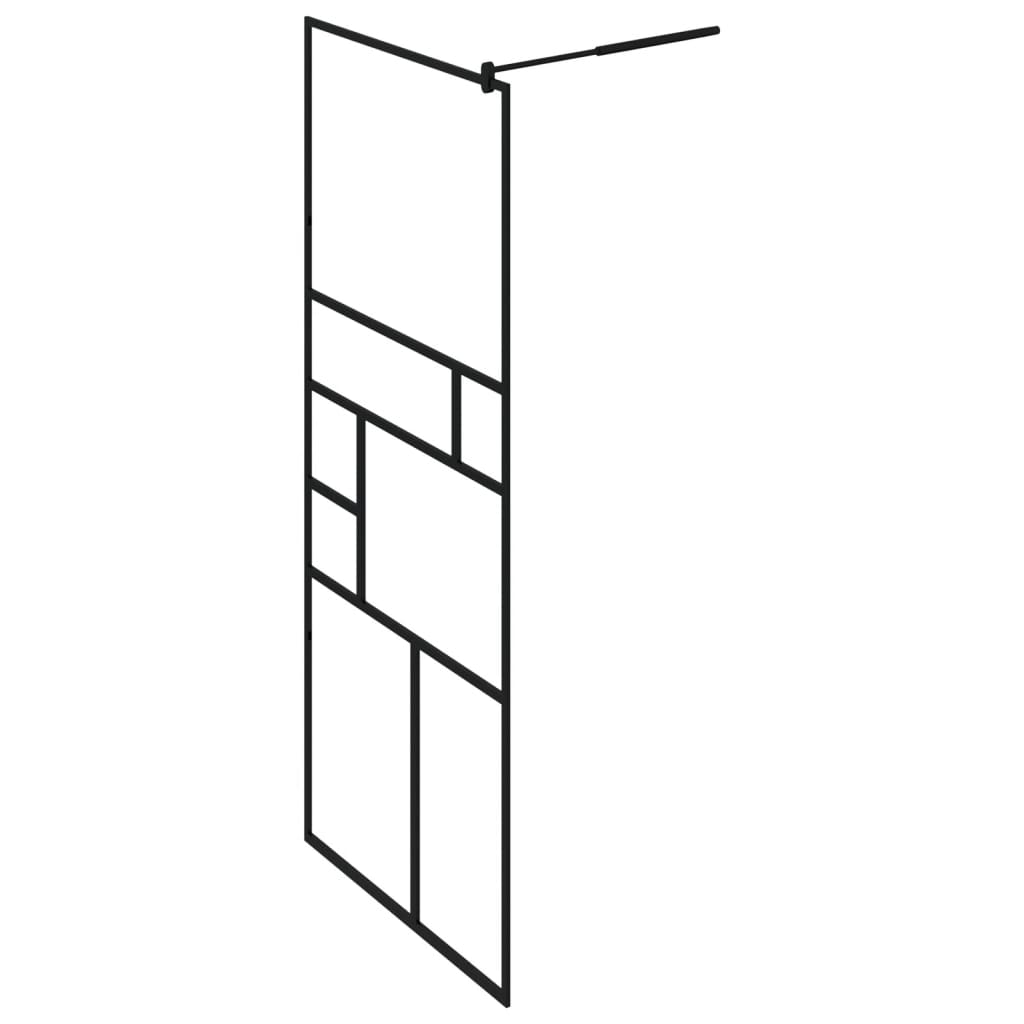 Inloopdouchewand 100x195 cm ESG-glas transparant en