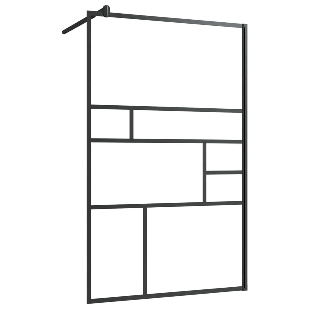 Inloopdouchewand 100x195 cm ESG-glas transparant en