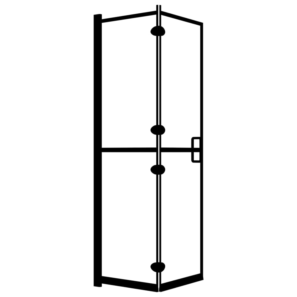 Douchewand inklapbaar 100x140 cm ESG zwart