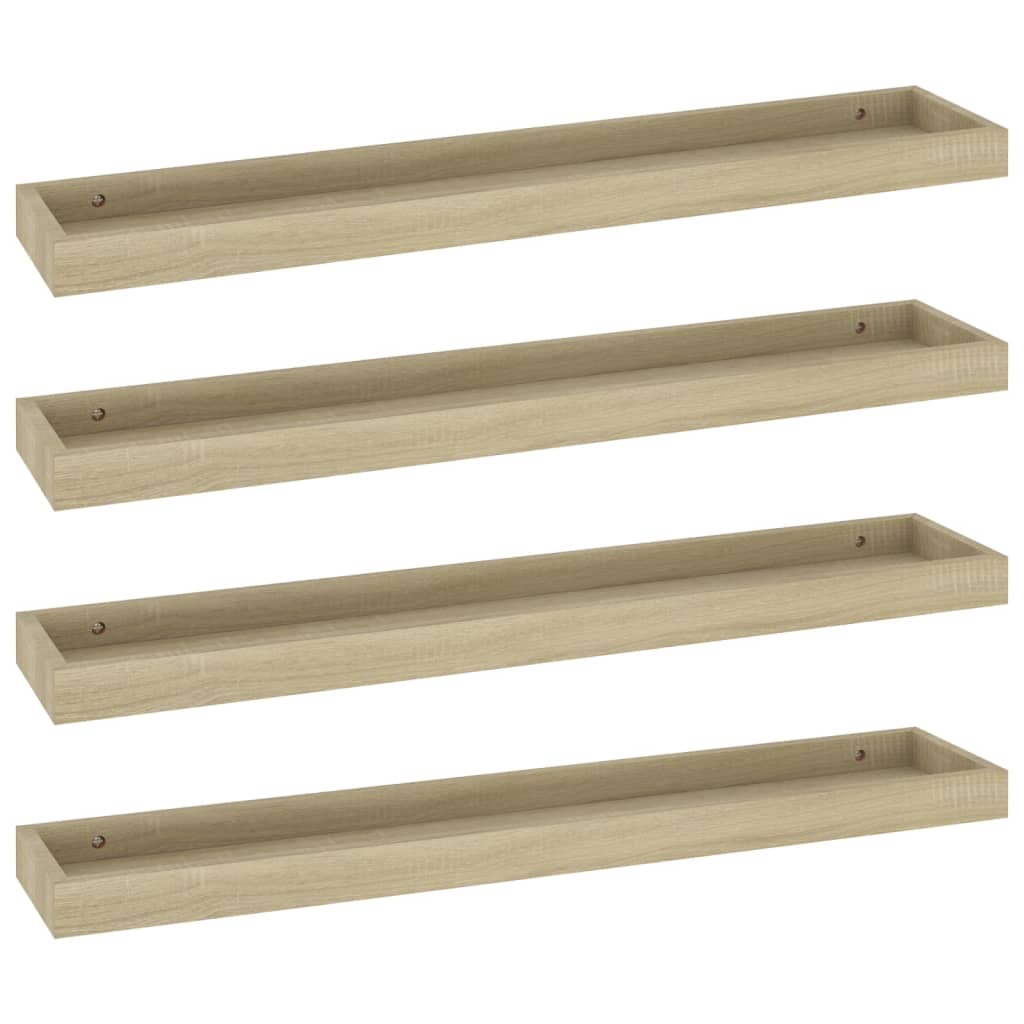 Wandschappen 2 st Loggia 80x15x4 cm MDF