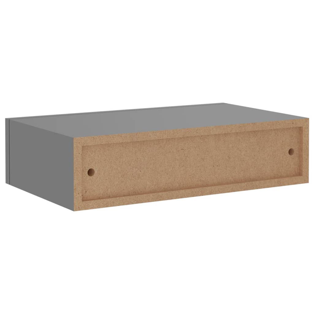 Wandschappen 2 st met lade 60x23,5x10 cm MDF