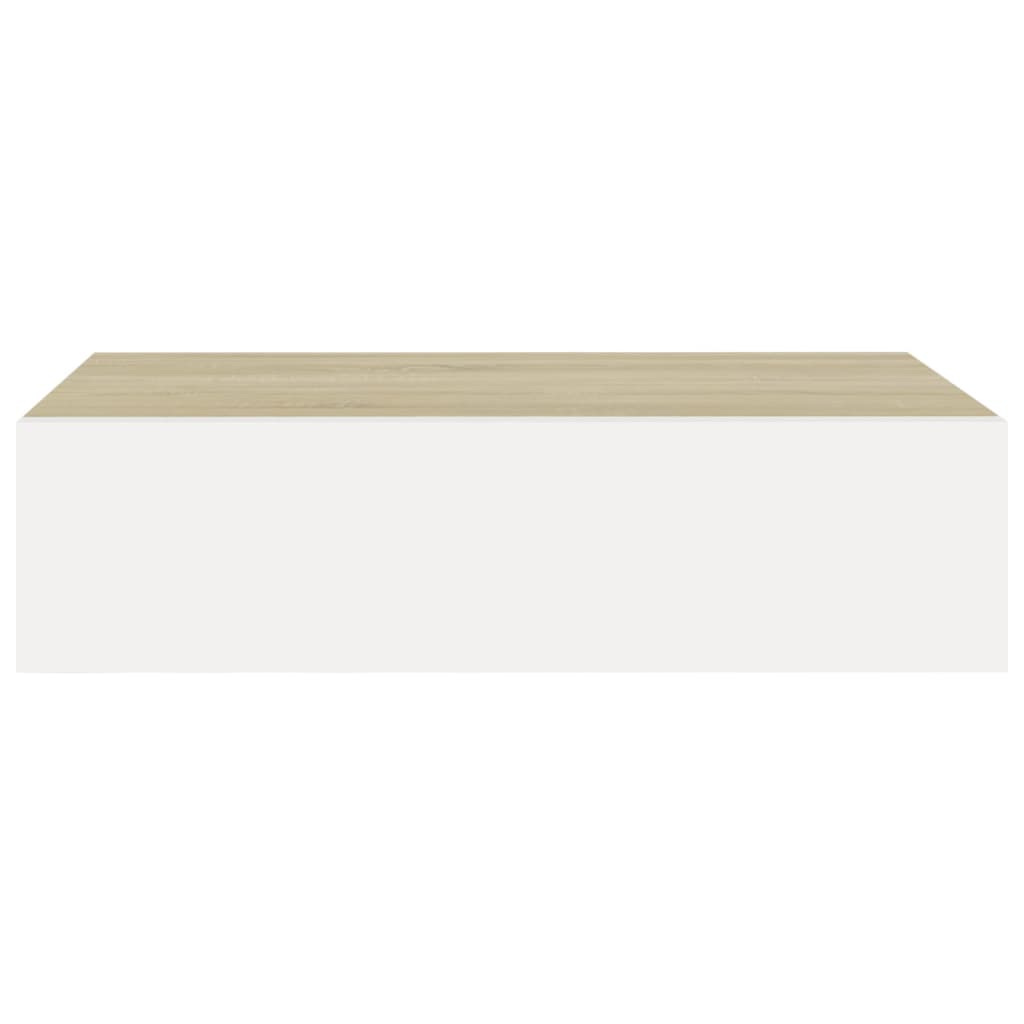 Wandschappen 2 st met lade 60x23,5x10 cm MDF