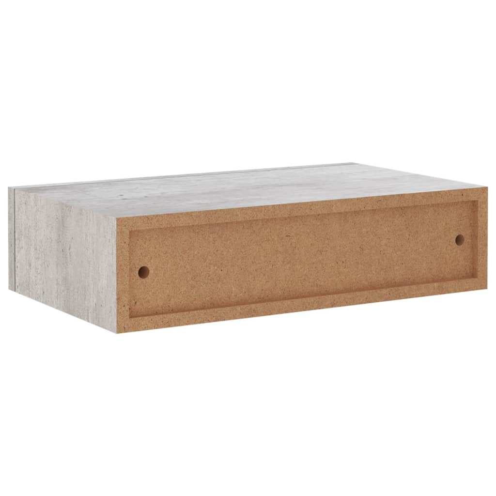 Wandschappen 2 st met lade 60x23,5x10 cm MDF