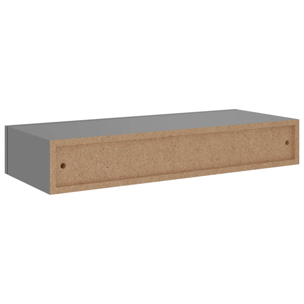 Wandschappen 2 st met lade 60x23,5x10 cm MDF