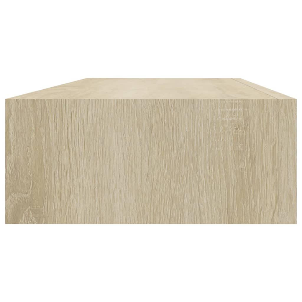 Wandschappen 2 st met lade 60x23,5x10 cm MDF