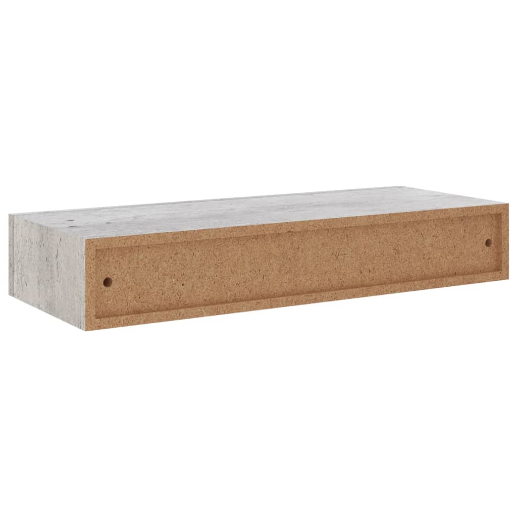 Wandschappen 2 st met lade 60x23,5x10 cm MDF