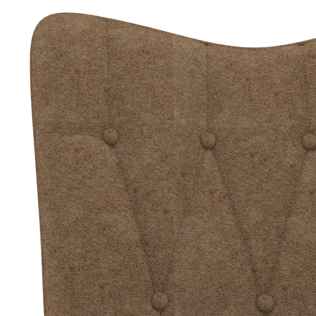 Fauteuil de relaxation avec repose-pieds tissu taupe