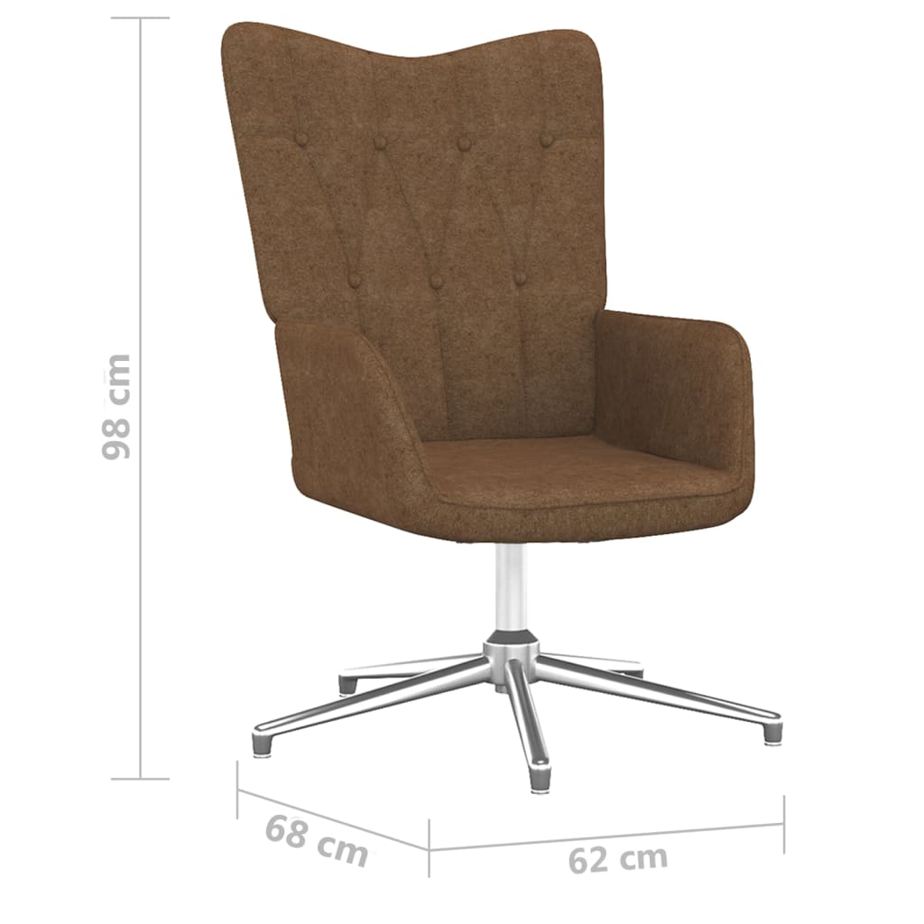 Fauteuil de relaxation avec repose-pieds tissu taupe