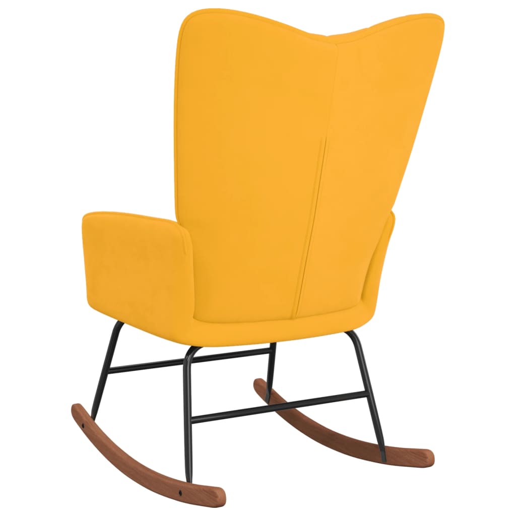 Fauteuil à bascule en velours