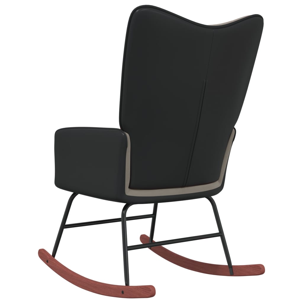 Rocking chair velours et PVC