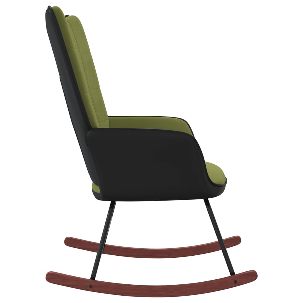 Rocking chair velours et PVC