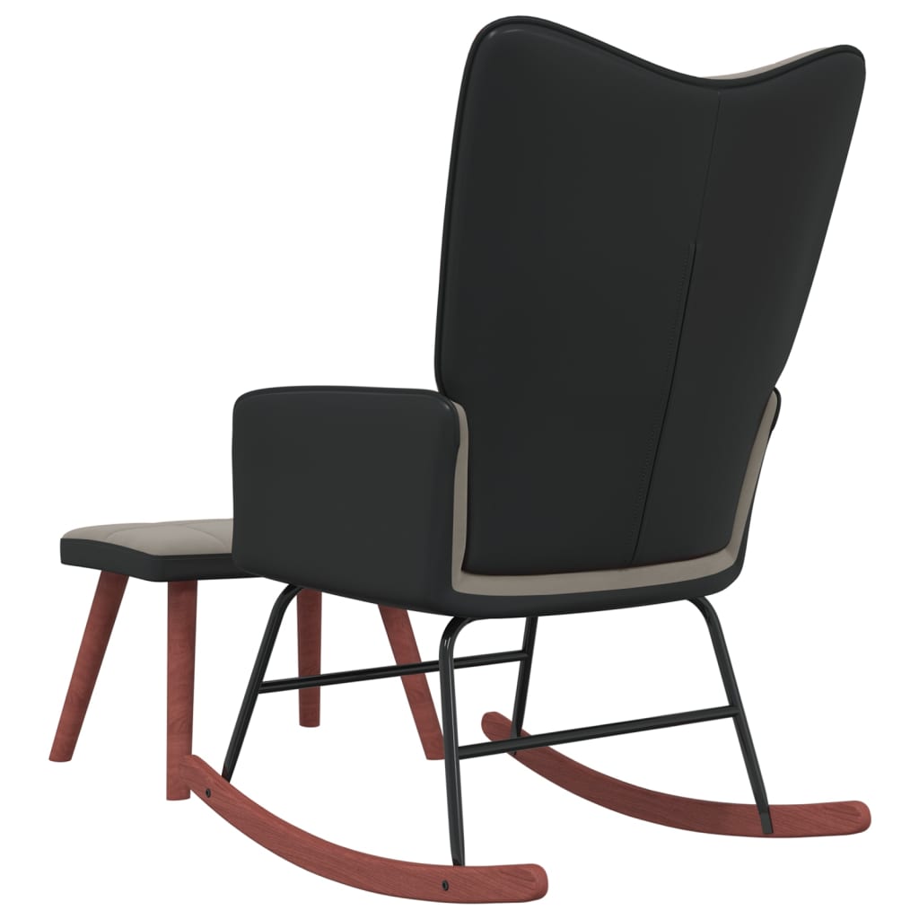 Rocking chair velours et PVC