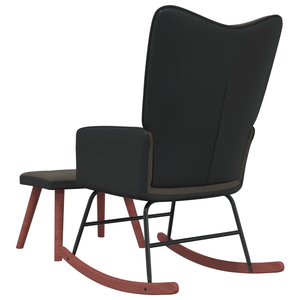 Rocking chair velours et PVC