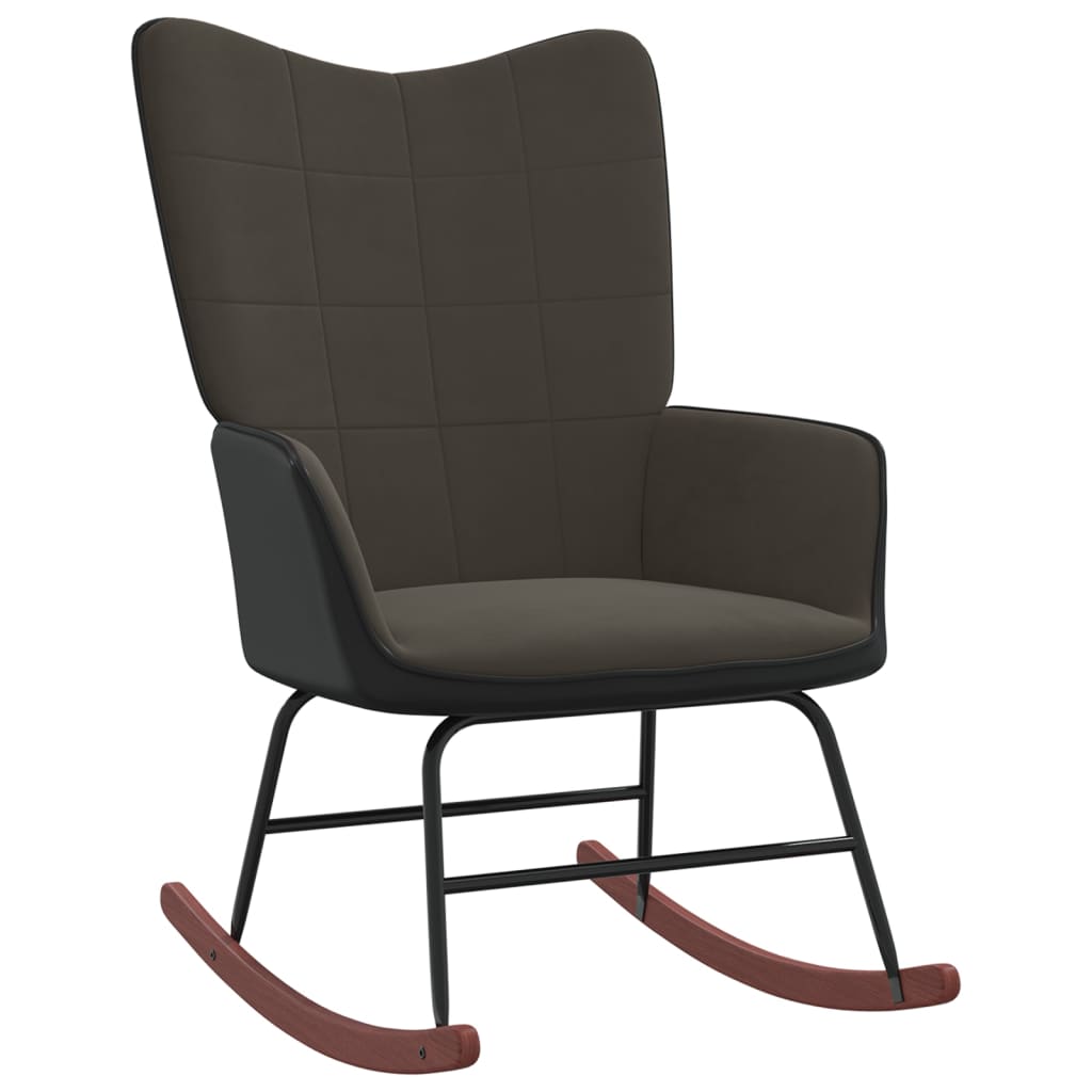 Rocking chair velours et PVC