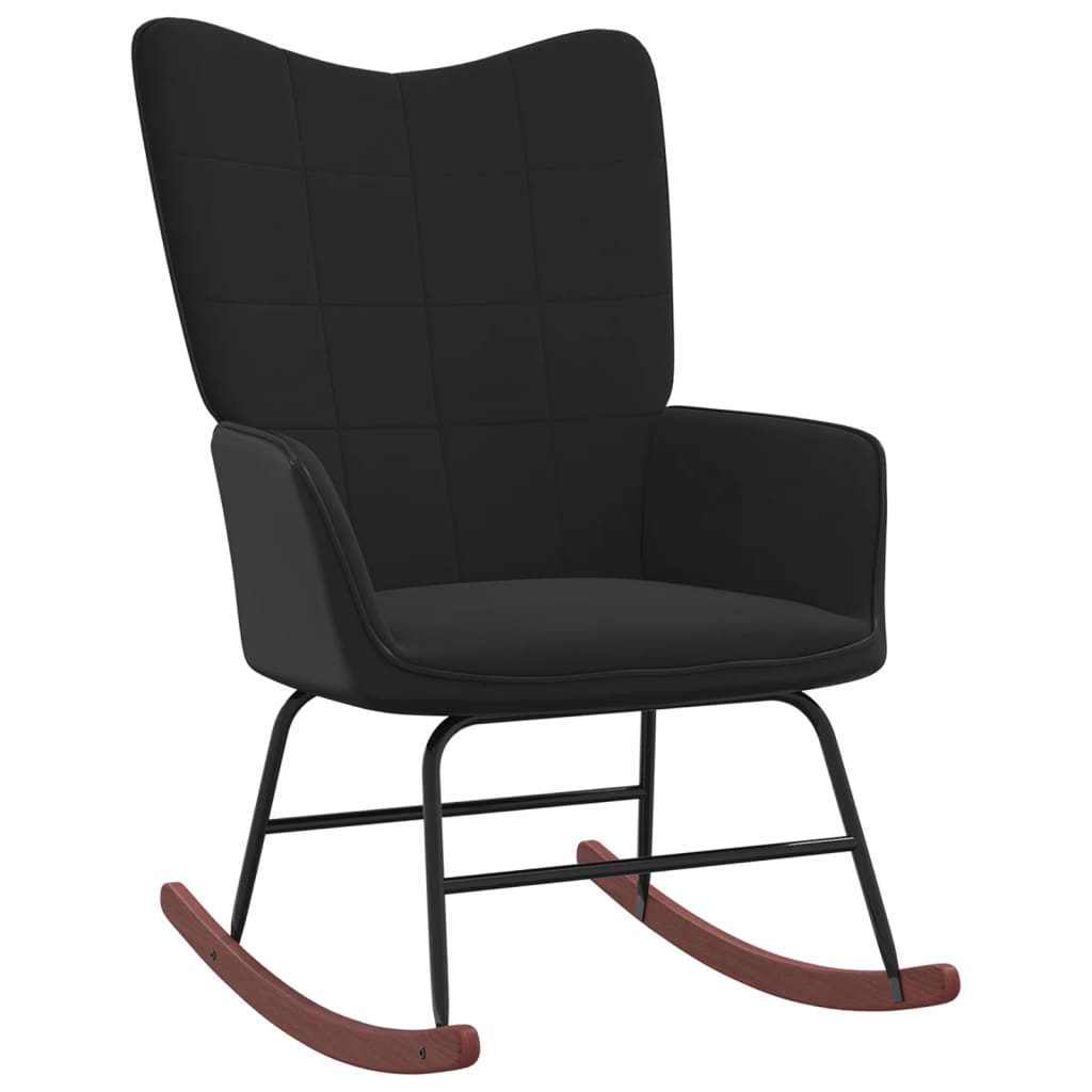 Rocking chair velours et PVC