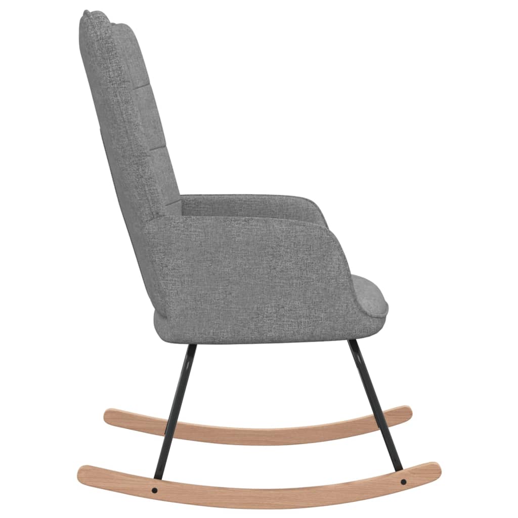 Rocking chair avec repose-pieds en tissu