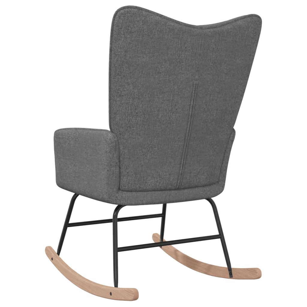 Rocking chair avec repose-pieds en tissu