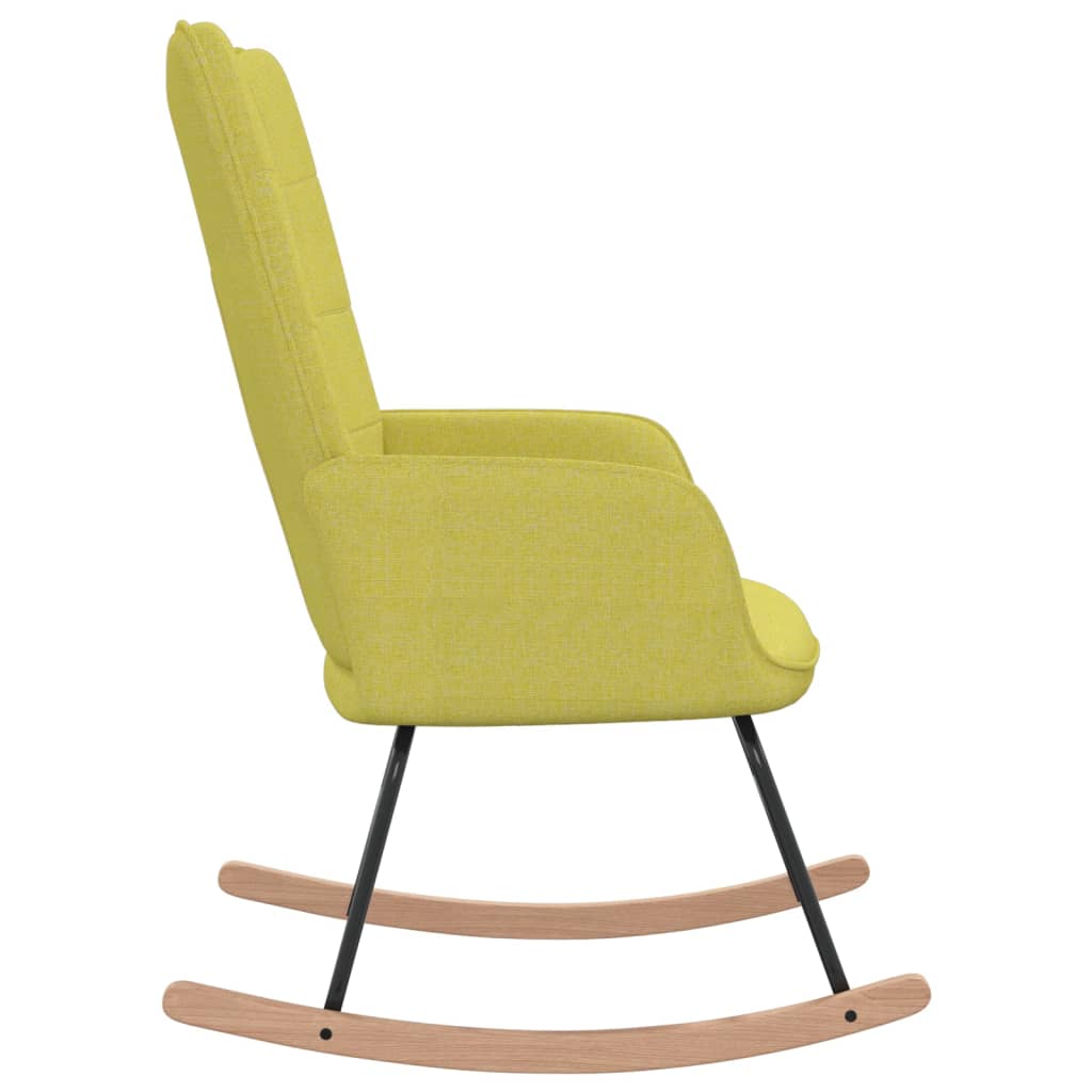 Rocking chair avec repose-pieds en tissu