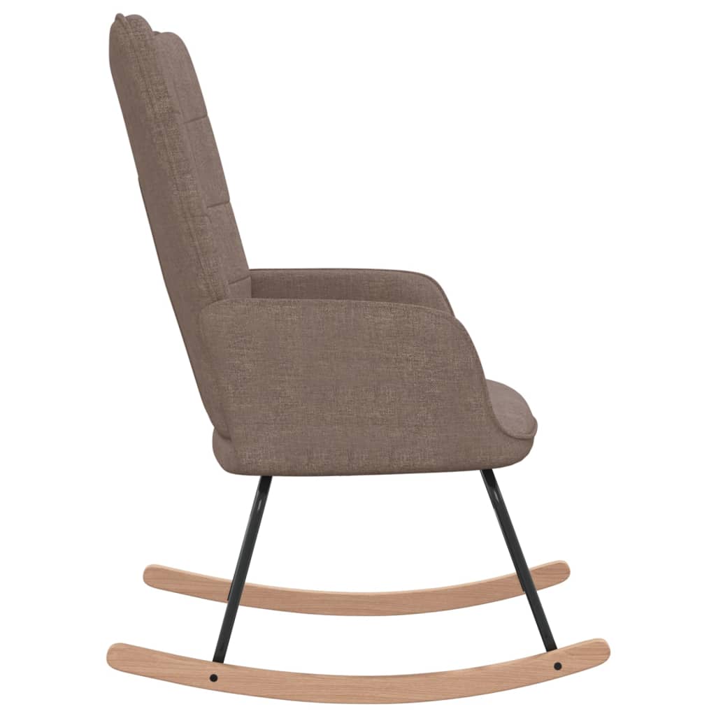 Rocking chair avec repose-pieds en tissu