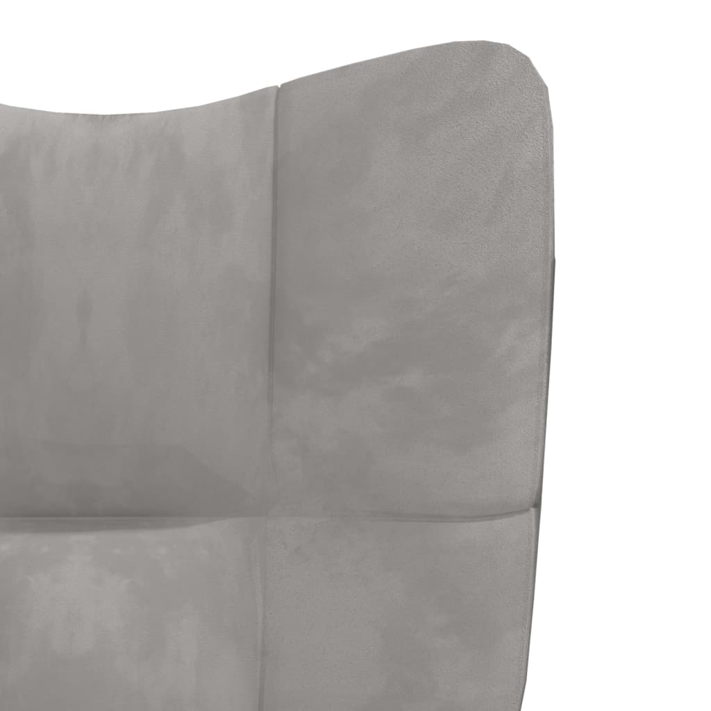 Fauteuil relax avec repose-pieds en velours