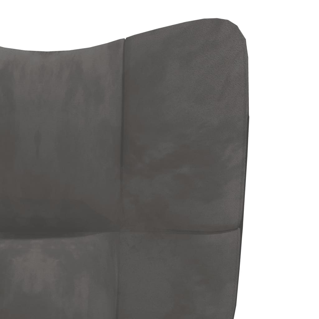 Fauteuil relax avec repose-pieds en velours