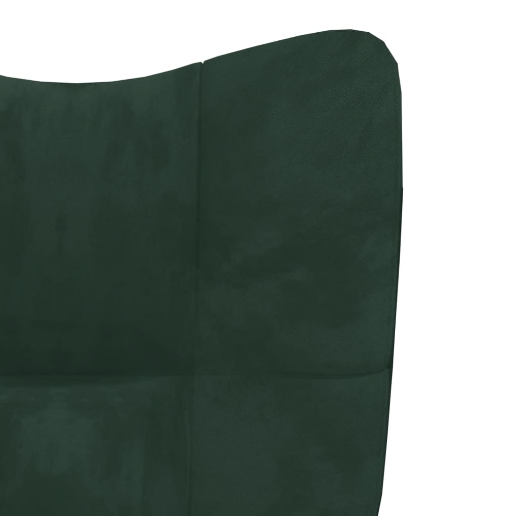 Fauteuil relax avec repose-pieds en velours