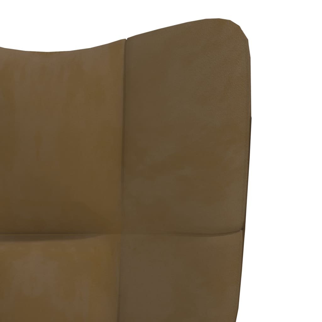 Fauteuil relax avec repose-pieds en velours