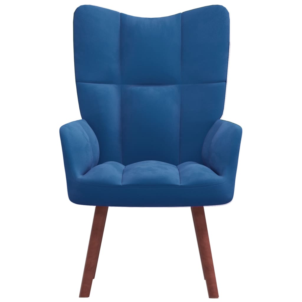 Fauteuil relax avec repose-pieds en velours