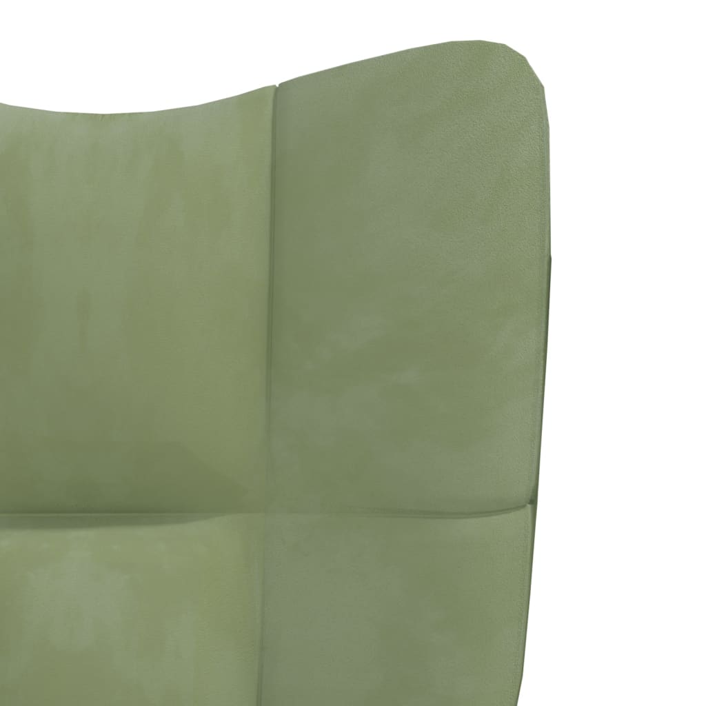 Fauteuil relax avec repose-pieds en velours