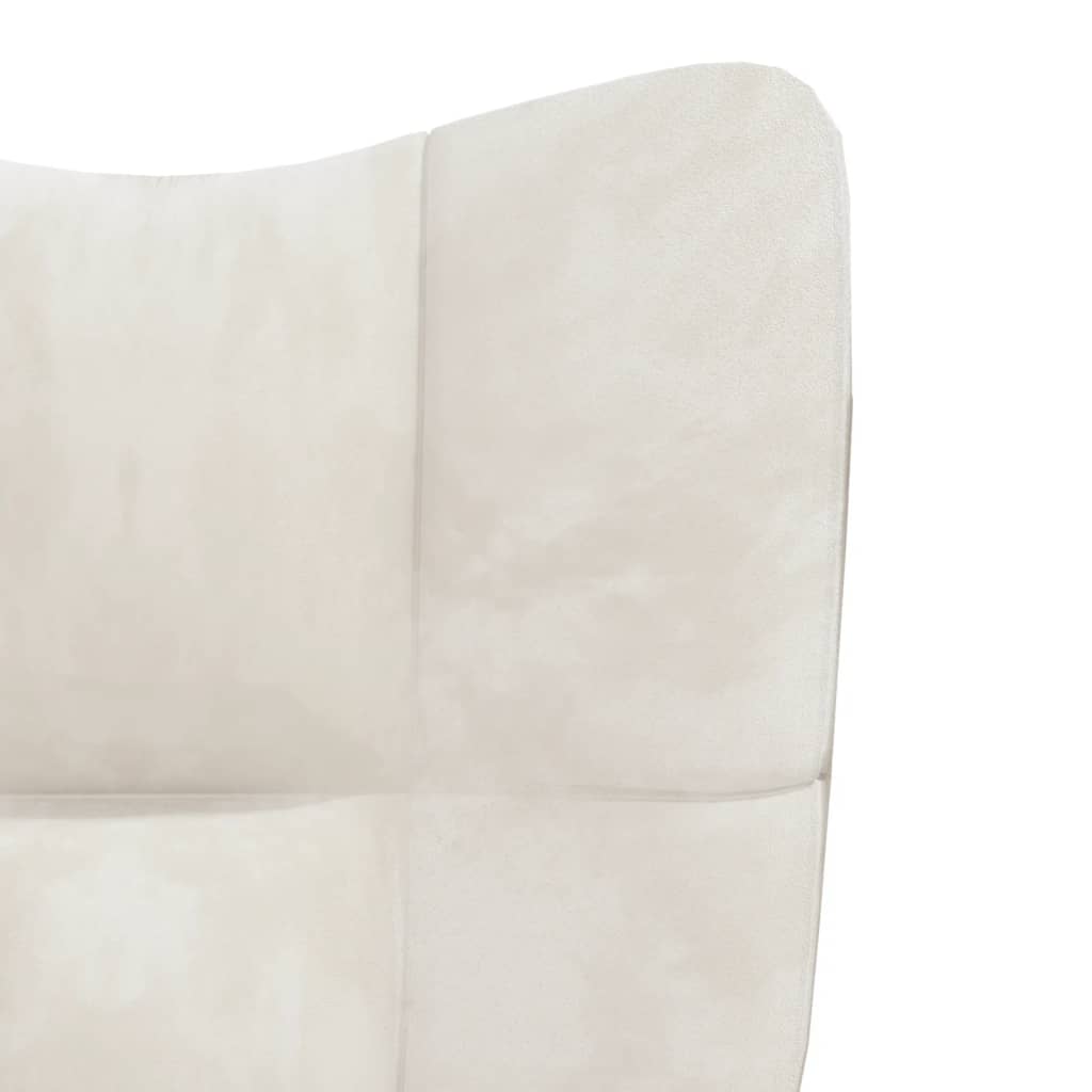 Fauteuil relax avec repose-pieds en velours