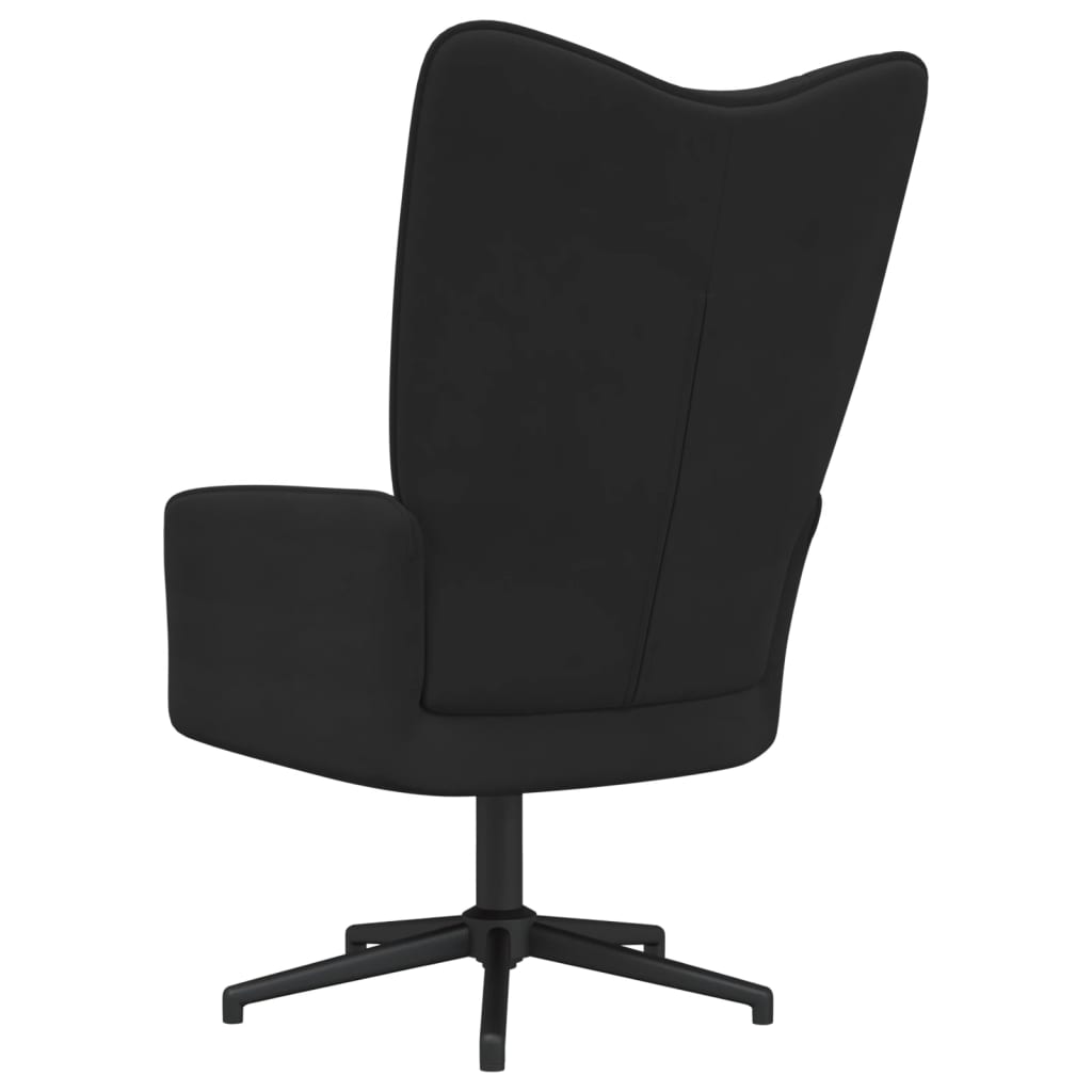 Fauteuil relax avec repose-pieds en velours