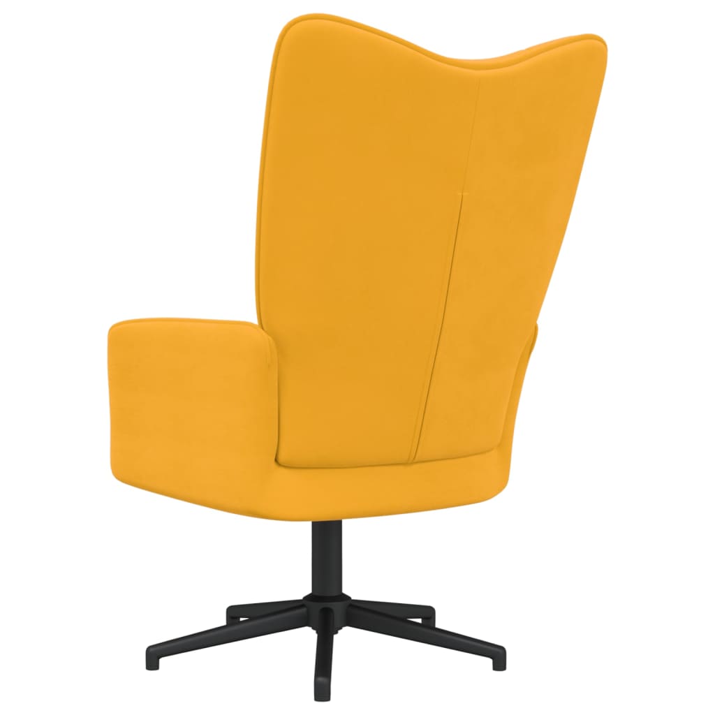 Fauteuil relax avec repose-pieds en velours