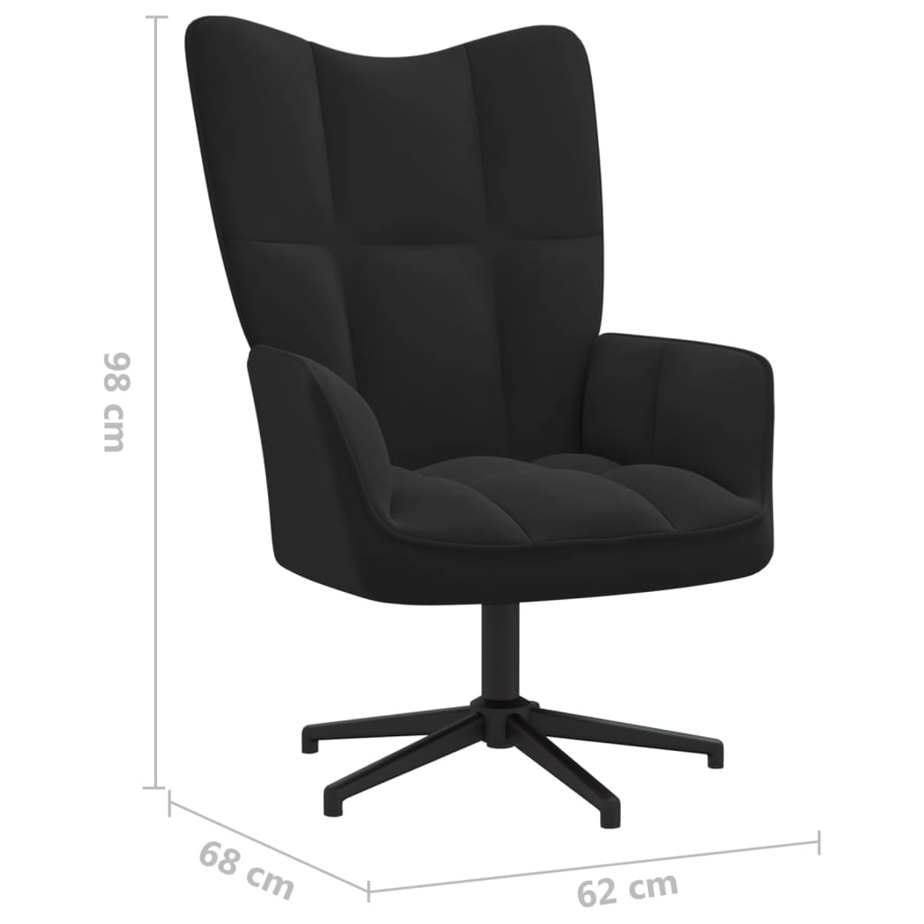 Fauteuil relax avec repose-pieds en velours